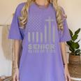 Senior Class Of 2025 USA Flag Cross Christian Graduation Women's Comfort Colors T-Shirt Violet