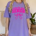 Senior Class Of 2026 Coquette Pink Bow Graduation 2026 Women's Comfort Colors T-Shirt Violet