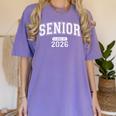Senior Class Of 2026 Graduation Varsity Arched Letters Women's Comfort Colors T-Shirt Violet