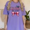 Senior Class Of 2027 Coquette Pink Bow Graduation 2027 Girls Women's Comfort Colors T-Shirt Violet