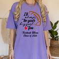 Senior Football Mom Class Of 2026 Graduation Graduate Women's Comfort Colors T-Shirt Violet