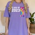 Senior Graduation Class Of 2023 Aunt Senior Tie Dye Women's Comfort Colors T-Shirt Violet