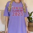 Senior Graduation Class Of 2023 High School College Graduate Women's Comfort Colors T-Shirt Violet