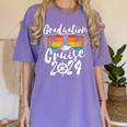 Senior Graduation Trip Cruise 2024 Retro Ship Party Cruise Women's Comfort Colors T-Shirt Violet