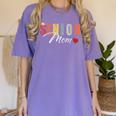 Senior Mom 2024 Graduation Heart Class Of 2024 Women's Comfort Colors T-Shirt Violet