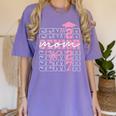 Senior Mom 2027 Class Of 2027 Coquette Bow Graduation 2027 Women's Comfort Colors T-Shirt Violet