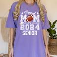 Senior Mom Class Of 2024 Football Proud Mom Graduation Women's Comfort Colors T-Shirt Violet