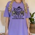 Senior Mom Class Of 2025 Senior Mama 2025 Leopard Graduation Women's Comfort Colors T-Shirt Violet