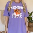 Senior Mom Class Of 2026 Coquette Bow Basketball Graduation Women's Comfort Colors T-Shirt Violet