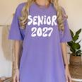 Senior Retro Class Of 2027 Graduation High School College Women's Comfort Colors T-Shirt Violet