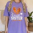 Senior Sister Class Of 2026 Basketball Graduation Heart Women's Comfort Colors T-Shirt Violet