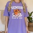 Senior Sister Class Of 2026 Coquette Basketball Graduation Women's Comfort Colors T-Shirt Violet