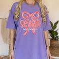 Senior Twenty Twenty-Six Coquette Graduation Class Of 2026 Women's Comfort Colors T-Shirt Violet