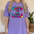 Senior Year 2022 Class Of 2022 Graduation Tie Dye Groovy Women's Comfort Colors T-Shirt Violet