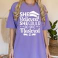 She Believed She Could So She Mastered It Graduation 2023 Women's Comfort Colors T-Shirt Violet