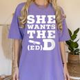 She Wants The EdD Graduation Doctorate EdD Graduate Women's Comfort Colors T-Shirt Violet