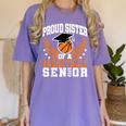Sister Class Of 2025 Senior Basketball Graduation Family Women's Comfort Colors T-Shirt Violet