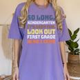 So Long Kindergarten Preschool Graduation First Grade Women's Comfort Colors T-Shirt Violet