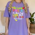 So Long Pre-K Kindergarten Here I Come Graduation Kids Women's Comfort Colors T-Shirt Violet