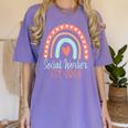 Social Worker Work MSW BSW Graduation 2024 Masters Degree Women's Comfort Colors T-Shirt Violet