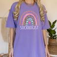 Sociologist Sociology Teacher Graduation Rainbow Women's Comfort Colors T-Shirt Violet