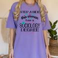 Sociology Degree Graduation Sociologist Bachelors 2025 Women's Comfort Colors T-Shirt Violet