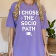 Sociology Graduate Graduation I Chose Socio Path Women's Comfort Colors T-Shirt Violet