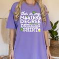 St Patricks Day Masters Degree MSW Graduation Social Work Women's Comfort Colors T-Shirt Violet