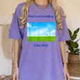 Out Standing In Her Field Graduation Tee Women's Comfort Colors T-Shirt Violet