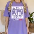 Straight Outta 2nd Grade Class Of 2028 Shirt Graduation Women's Comfort Colors T-Shirt Violet