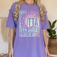Straight Outta 6th Grade Class Of 2022 School Graduation Women's Comfort Colors T-Shirt Violet