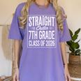 Straight Outta 7th Grade Graduation Class Of 2026 Graduate Women's Comfort Colors T-Shirt Violet