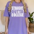 Straight Outta College Shirt College Graduation Shirt Women's Comfort Colors T-Shirt Violet
