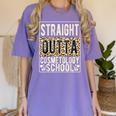 Straight Outta Cosmetology School Leopard Graduation Women's Comfort Colors T-Shirt Violet