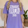 Straight Outta Elementary School 2019 Graduation Fun Women's Comfort Colors T-Shirt Violet