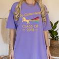 STRAIGHT OUTTA HIGH SCHOOL 2018 Grad Graduation Shirt Women's Comfort Colors T-Shirt Violet