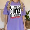 Straight Outta High School Class Of 2023 Graduation Women's Comfort Colors T-Shirt Violet