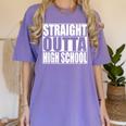 Straight Outta High School Graduation T-Shirt Women's Comfort Colors T-Shirt Violet