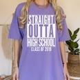 STRAIGHT OUTTA HIGH SCHOOL Senior 2019 Graduation Women's Comfort Colors T-Shirt Violet