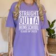 Straight Outta Homeschool Graduation Tee 2023 Women's Comfort Colors T-Shirt Violet