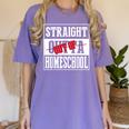 Straight Outta Homeschool Shirt Graduation Women's Comfort Colors T-Shirt Violet