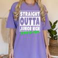 Straight Outta Junior High School Class Of 2022 Graduation Women's Comfort Colors T-Shirt Violet