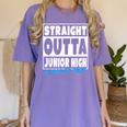 Straight Outta Junior High School Graduation Class Of 2022 Women's Comfort Colors T-Shirt Violet