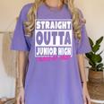 Straight Outta Junior High School Graduation Women's Comfort Colors T-Shirt Violet