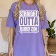 Straight Outta Pharmacy School Class 2025 Pharma Graduation Women's Comfort Colors T-Shirt Violet