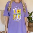 Sunflower Teach Love Inspire Cool Graduation Teacher School Women's Comfort Colors T-Shirt Violet