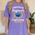 I Survived My Boyfriend's Engineering Degree Graduation Women's Comfort Colors T-Shirt Violet