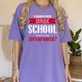 I Survived Catholic School Shirt Catholic Graduation Women's Comfort Colors T-Shirt Violet
