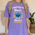 I Survived My Dad's Master's Degree Graduation Women's Comfort Colors T-Shirt Violet