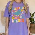 i Survived My Daughter's Bachelors Degree Groovy Graduation Women's Comfort Colors T-Shirt Violet